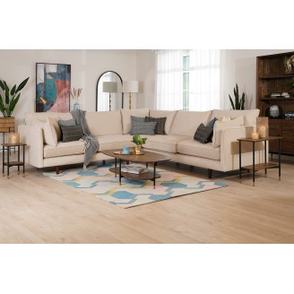 Kilashee Cream Fabric Large Corner Unit Sofa